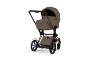 Universalus vežimėlis Cybex ePriam Comfort Matt Black 2in1, Coconut Brown-Vaikiški vežimėliai, Universalūs vežimėliai-e-vaikas