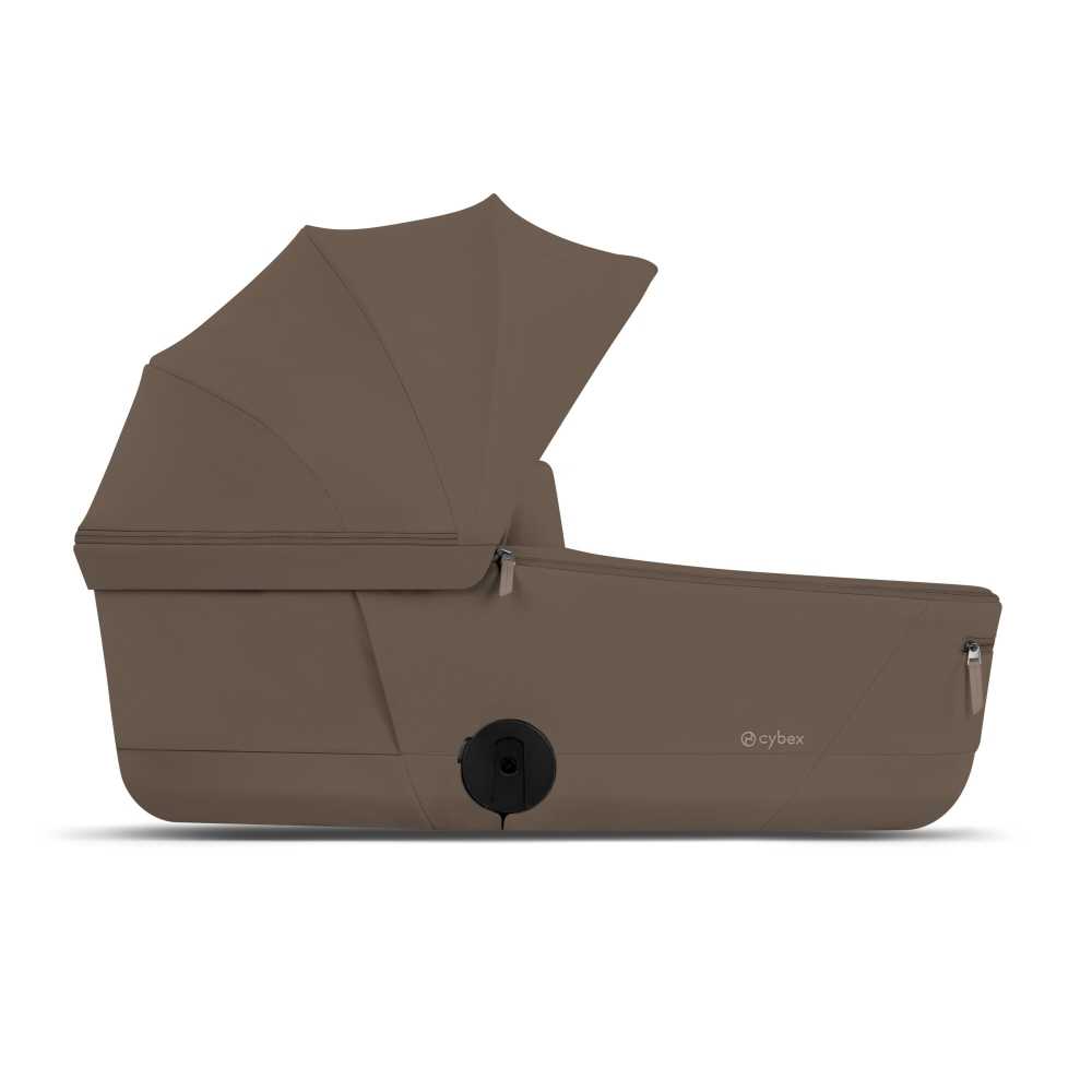Universalus vežimėlis Cybex ePriam Comfort Matt Black 2in1, Coconut Brown-Vaikiški vežimėliai, Universalūs vežimėliai-e-vaikas