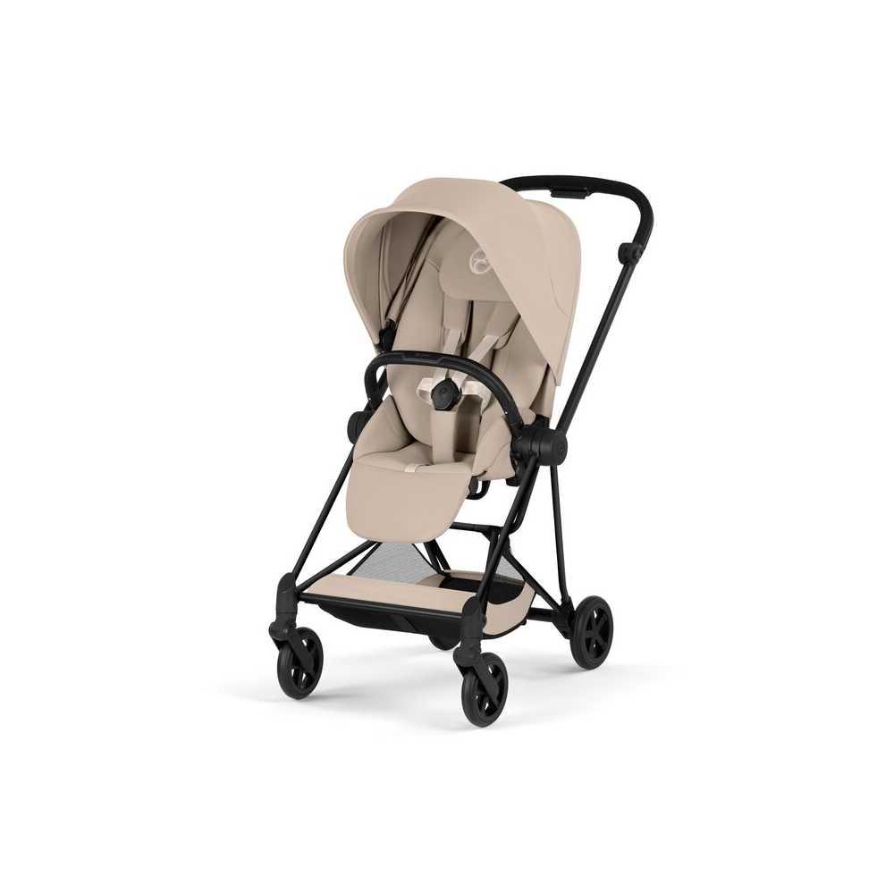 Universalus vežimėlis Cybex MIOS Comfort Matt Black 2in1, Cozy Beige-Vaikiški vežimėliai, Universalūs vežimėliai-e-vaikas