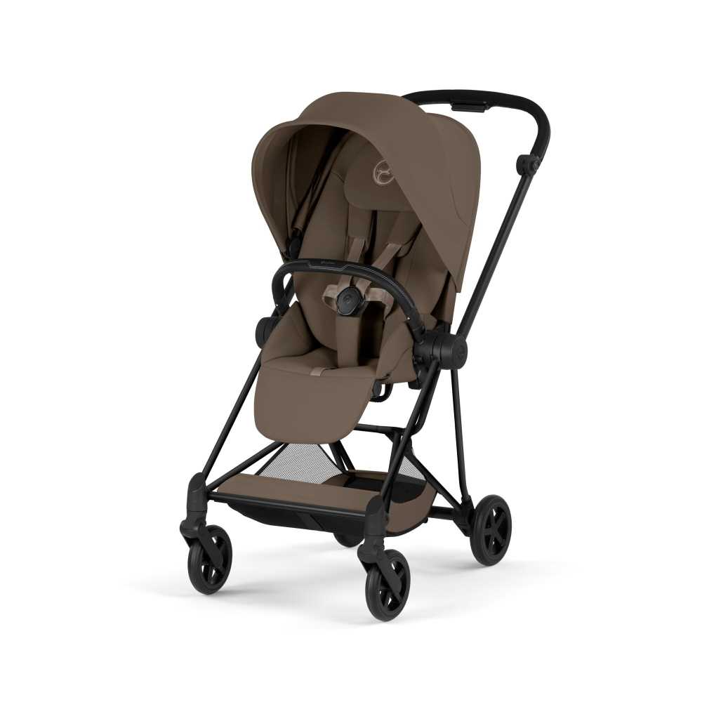 Universalus vežimėlis Cybex MIOS Comfort Matt Black 2in1, Coconut Brown-Vaikiški vežimėliai, Universalūs vežimėliai-e-vaikas