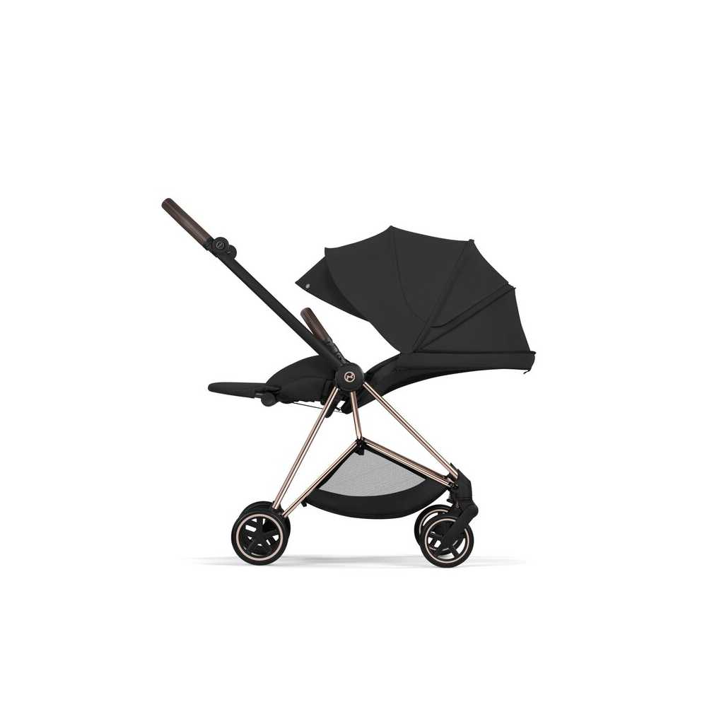 Universalus vežimėlis Cybex MIOS Comfort Rosegold 2in1, Sepia Black-Vaikiški vežimėliai, Universalūs vežimėliai-e-vaikas