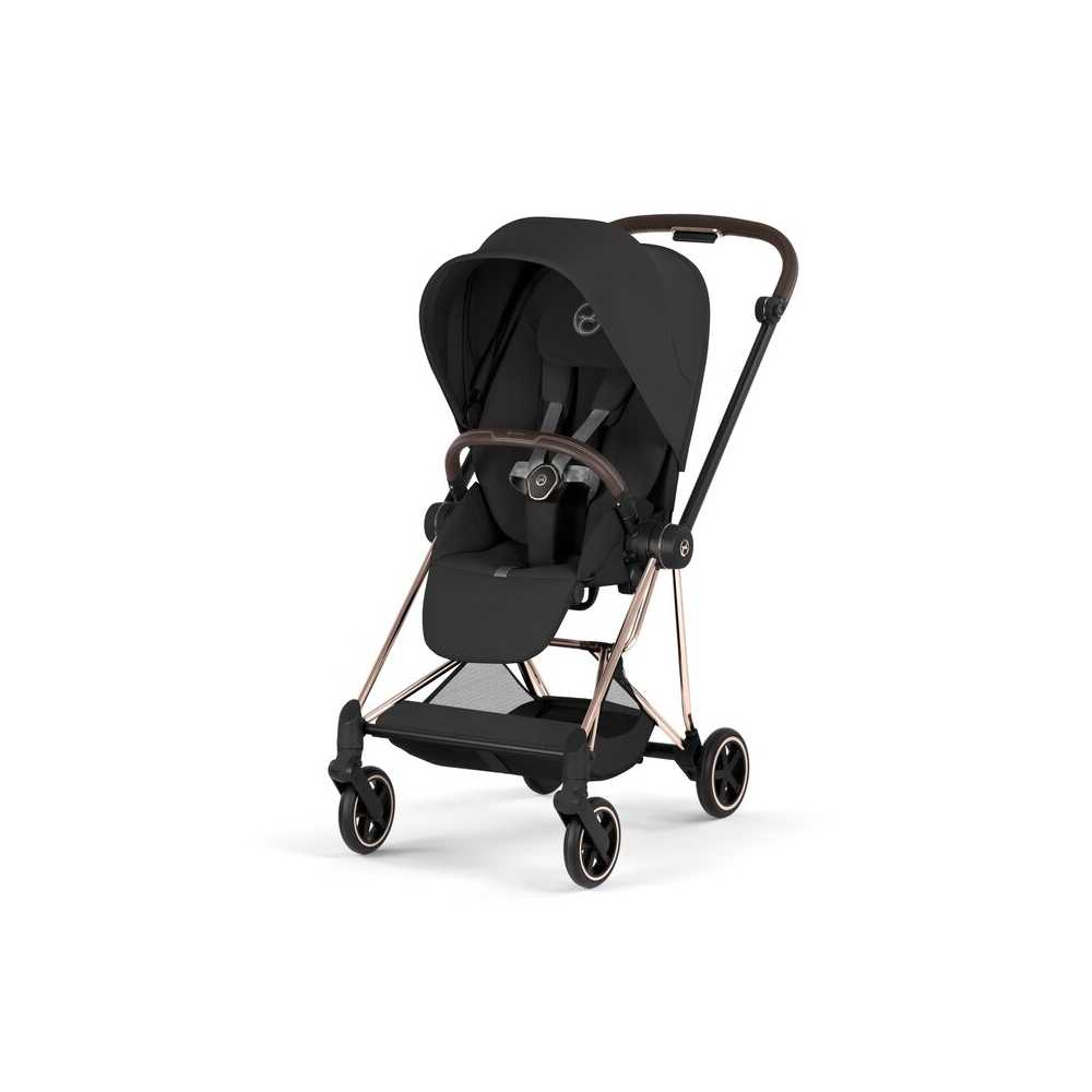 Universalus vežimėlis Cybex MIOS Comfort Rosegold 2in1, Sepia Black-Vaikiški vežimėliai, Universalūs vežimėliai-e-vaikas