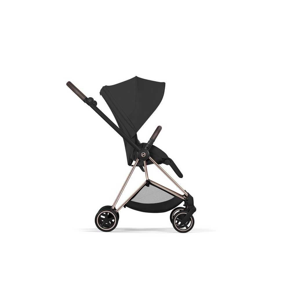 Universalus vežimėlis Cybex MIOS Comfort Rosegold 2in1, Sepia Black-Vaikiški vežimėliai, Universalūs vežimėliai-e-vaikas