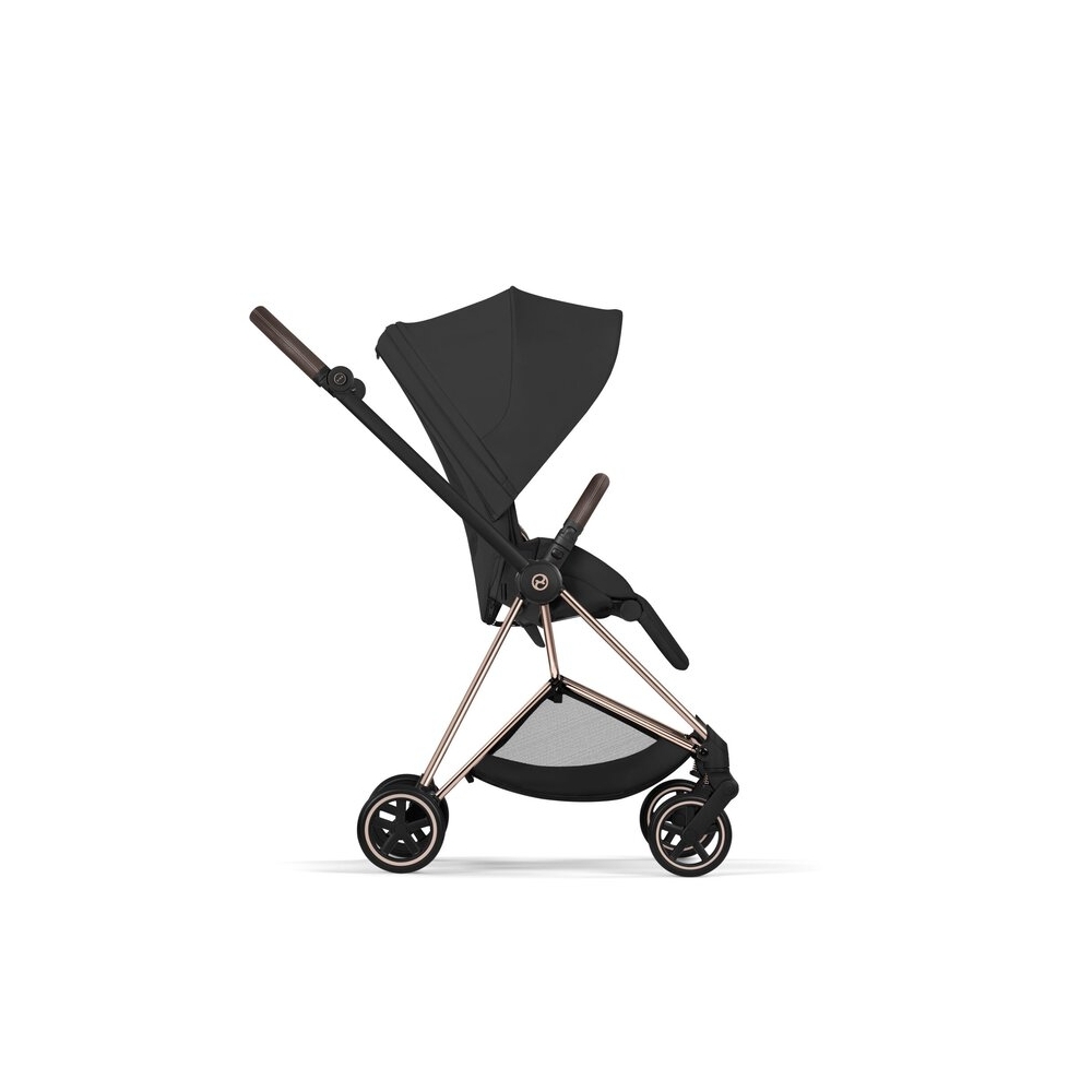 Universalus vežimėlis Cybex MIOS Comfort Rosegold 2in1, Sepia Black-Vaikiški vežimėliai, Universalūs vežimėliai-e-vaikas