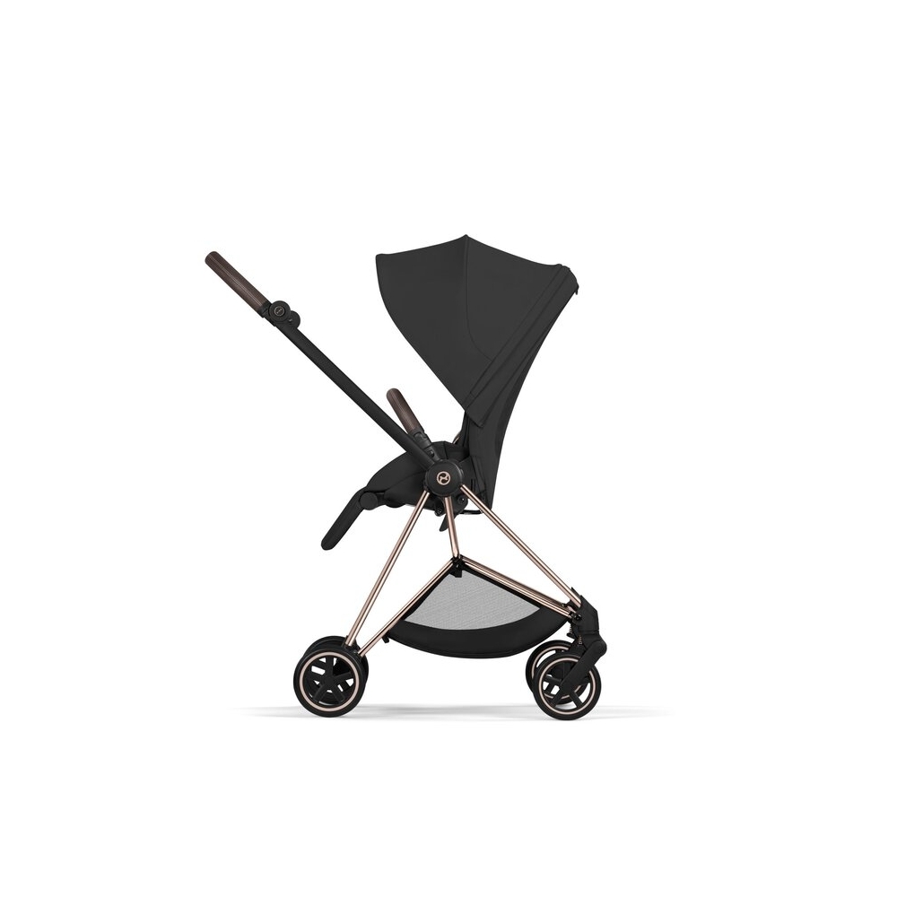 Universalus vežimėlis Cybex MIOS Comfort Rosegold 2in1, Sepia Black-Vaikiški vežimėliai, Universalūs vežimėliai-e-vaikas