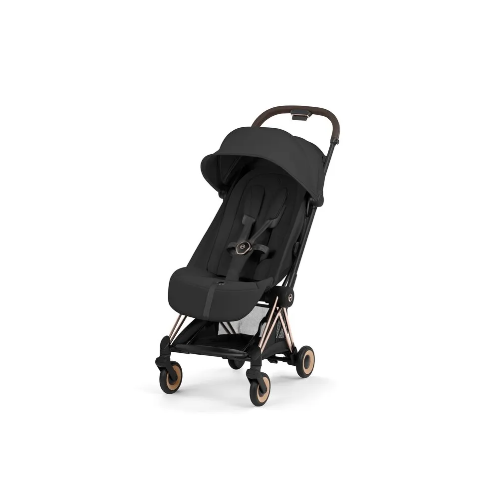 Sportinis vežimėlis Cybex COŸA Style Rosegold, Sepia Black-Vaikiški vežimėliai, Sportiniai vežimėliai-e-vaikas