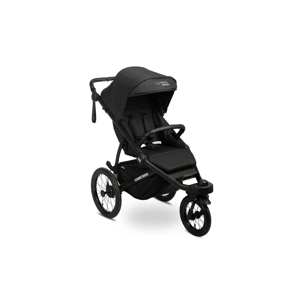 Sportinis vežimėlis Caretero Lima Deluxe, Black-Vaikiški vežimėliai, Sportiniai vežimėliai, Vežimėliai bėgimui-e-vaikas