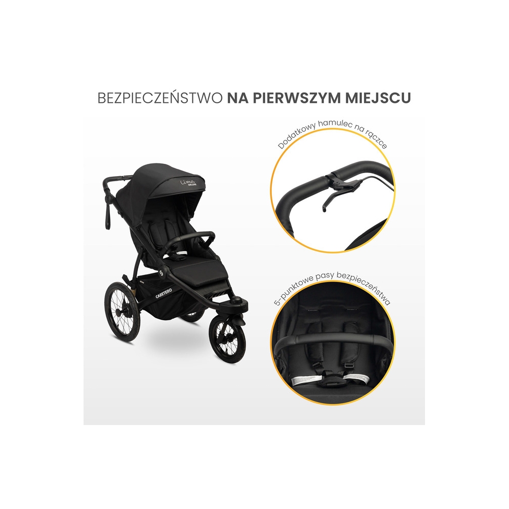 WÓZEK SPACEROWY LIMA DELUXE BLACK