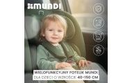 Automobilinė kėdutė MUNDI I-SIZE 40-150 cm, Black-Automobilinės kėdutės, 9-36 kg-e-vaikas