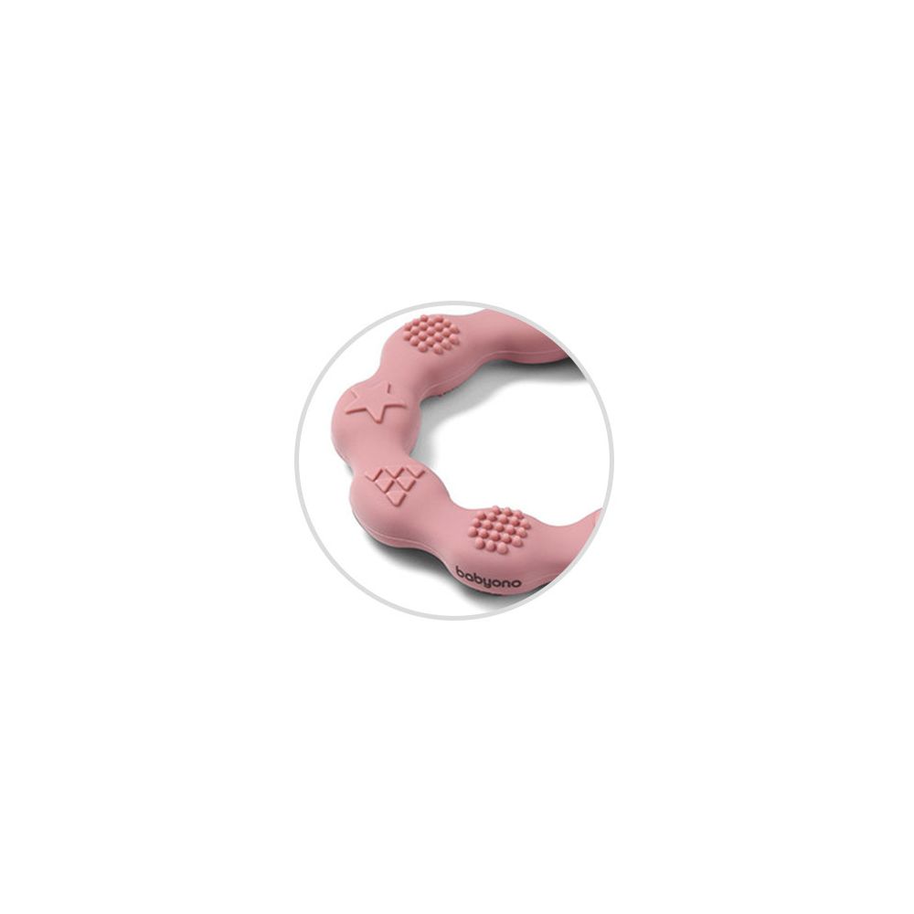 825/02 GRYZAK SILIKONOWY RING RÓŻOWY