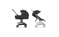 Universalus vežimėlis Cybex COŸA Comfort Rosegold, Sepia Black-Vaikiški vežimėliai, Universalūs vežimėliai-e-vaikas
