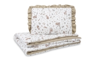 KOMPLET DO ŁÓŻECZKA BAWEŁNA FOREST BEIGE 75X95 25X35