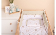 KOMPLET DO ŁÓŻECZKA BAWEŁNA UNICORN BEIGE 75X95 25X35