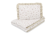 KOMPLEKTAS VAIKŲ LOVELĖIEMS IŠ MEDVILNĖS, ROSE BEIGE, 75X95, 25X35-Miegui, Patalynė vaikams ir kūdikiams, Pagalvės, antklodės-e-