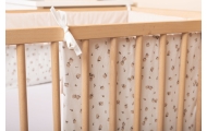 KŪDIKIO LOVELĖS APSAUGA IŠ MEDVILNĖS, ROSE BEIGE-Miegui, Patalynė vaikams ir kūdikiams, Lovytės apsaugos-e-vaikas