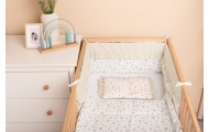 KŪDIKIO LOVELĖS APSAUGA IŠ MEDVILNĖS, ROSE BEIGE-Miegui, Patalynė vaikams ir kūdikiams, Lovytės apsaugos-e-vaikas
