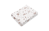 PRZEŚCIERADŁO DRUKOWANE BAWEŁNA FOREST BEIGE 60X120