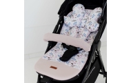 WKŁADKA DO WÓZKA VELVET BLOOM BEIGE