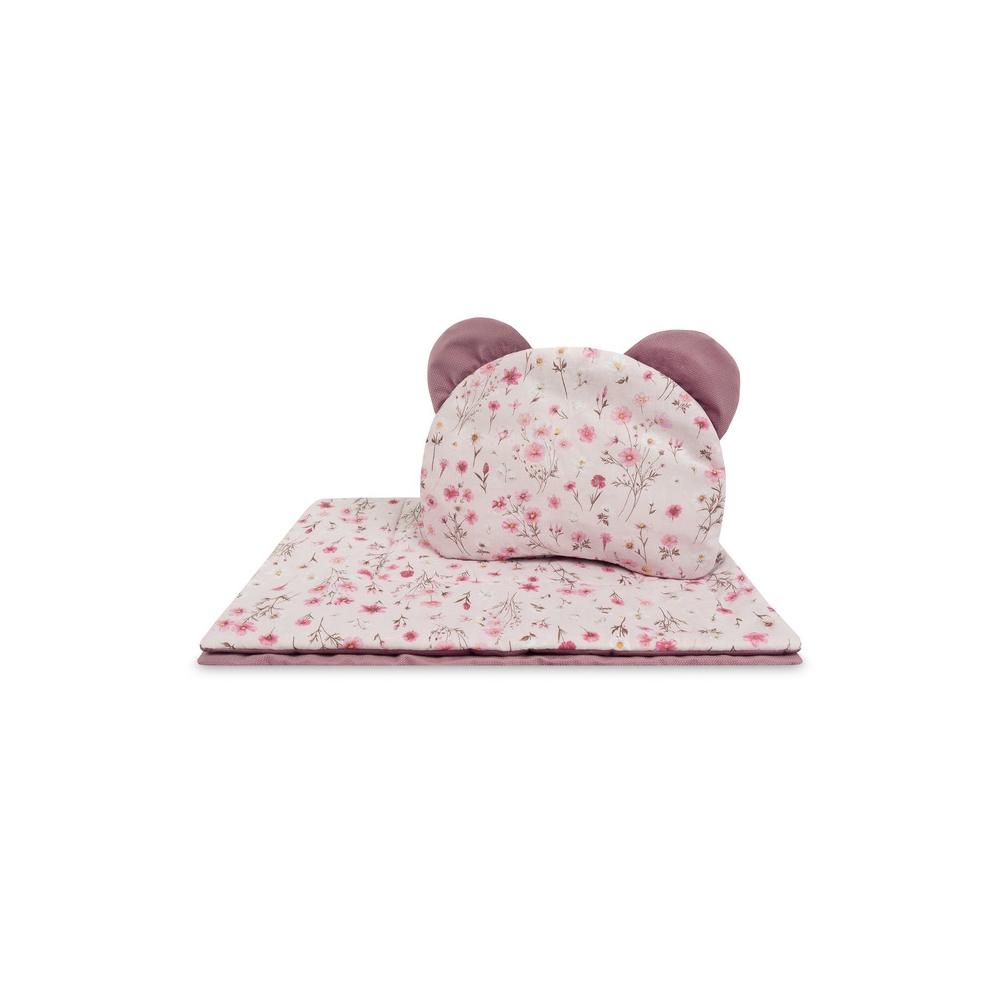 VELVET BLOOM PINK VEŽIMĖLIO KOMPLEKTAS-Miegui, Patalynė vaikams ir kūdikiams, Pagalvės, antklodės-e-vaikas