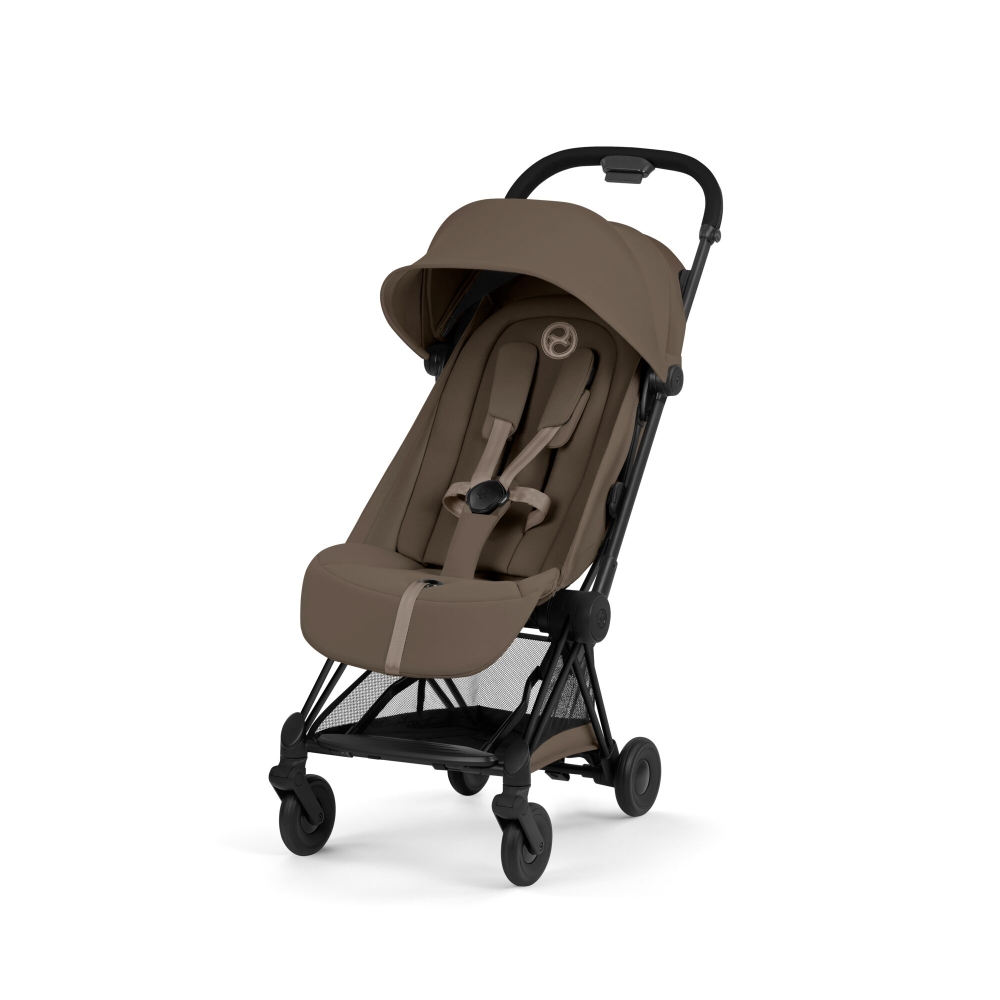 Sportinis vežimėlis Cybex COŸA Comfort Matt Black, Coconut Brown-Vaikiški vežimėliai, Sportiniai vežimėliai-e-vaikas