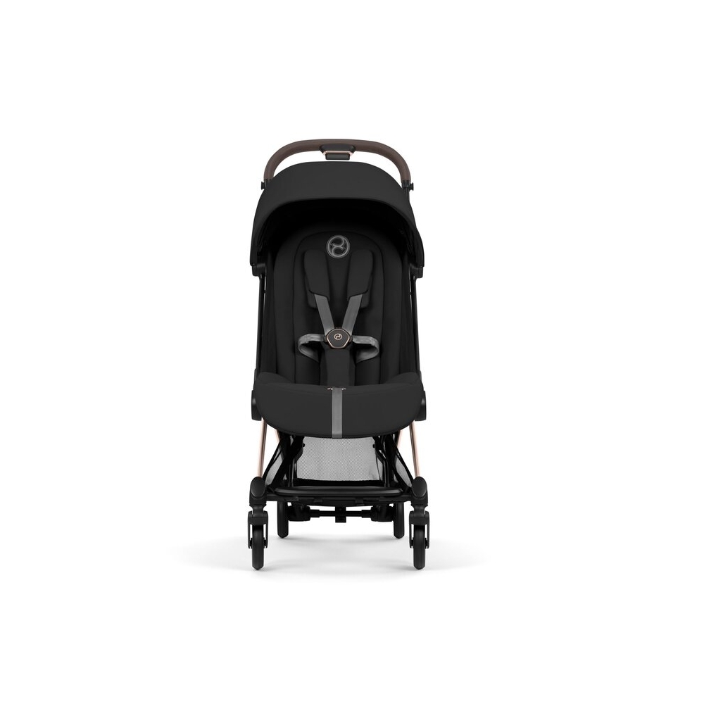 Sportinis vežimėlis Cybex COŸA Comfort Rosegold, Sepia Black-Vaikiški vežimėliai, Sportiniai vežimėliai-e-vaikas