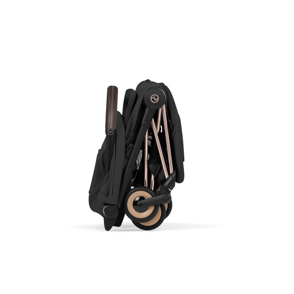 Sportinis vežimėlis Cybex COŸA Comfort Rosegold, Sepia Black-Vaikiški vežimėliai, Sportiniai vežimėliai-e-vaikas
