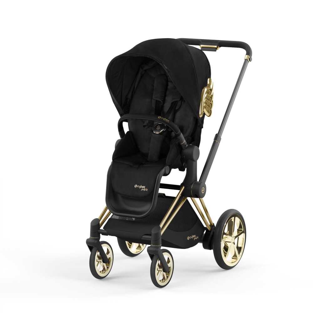 Sportinis vežimėlis Cybex ePRIAM Wings, Black-Vaikiški vežimėliai, Sportiniai vežimėliai-e-vaikas
