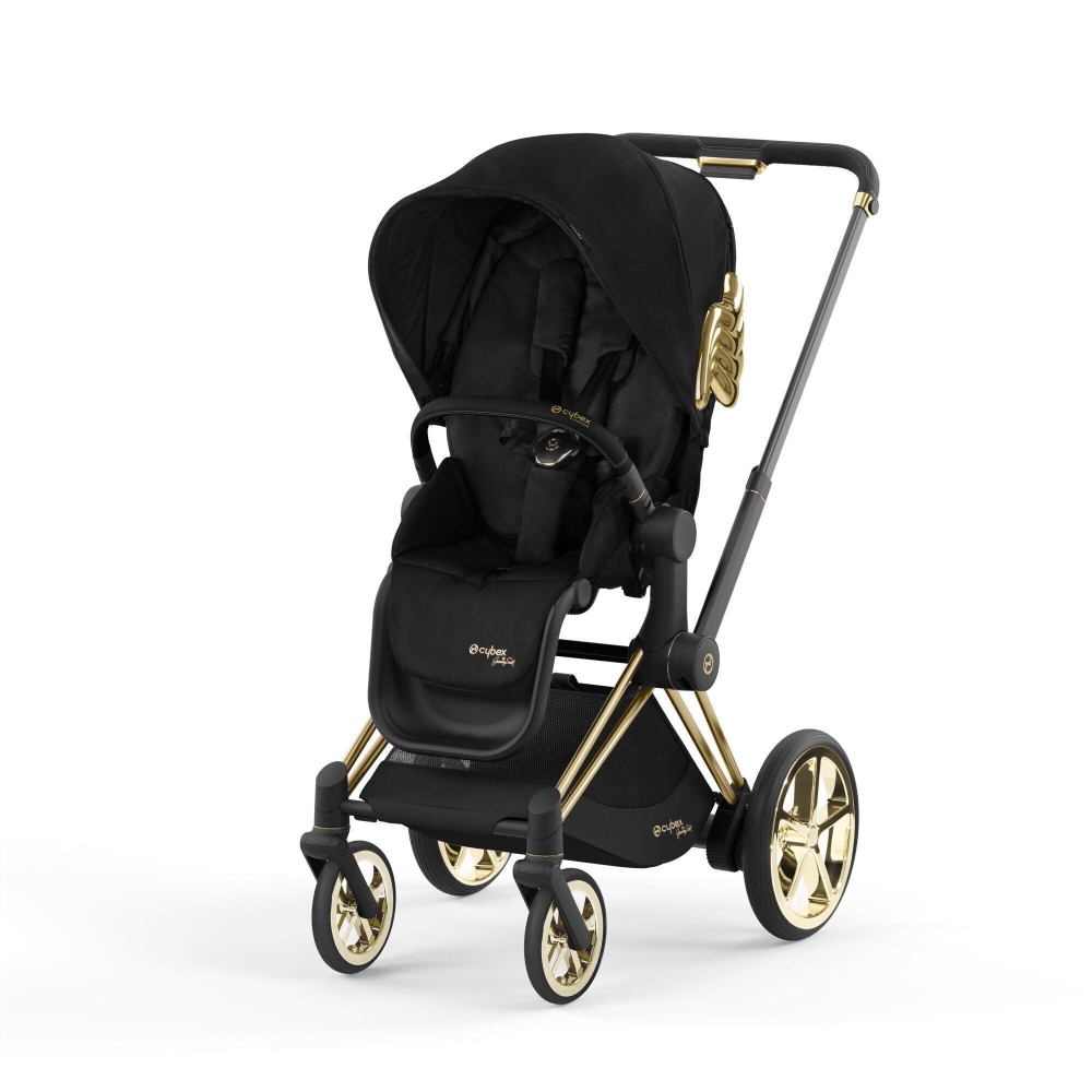Sportinis vežimėlis Cybex ePRIAM Wings, Black-Vaikiški vežimėliai, Sportiniai vežimėliai-e-vaikas