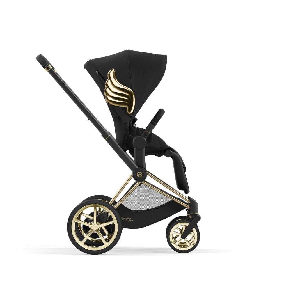 Sportinis vežimėlis Cybex ePRIAM Wings, Black-Vaikiški vežimėliai, Sportiniai vežimėliai-e-vaikas