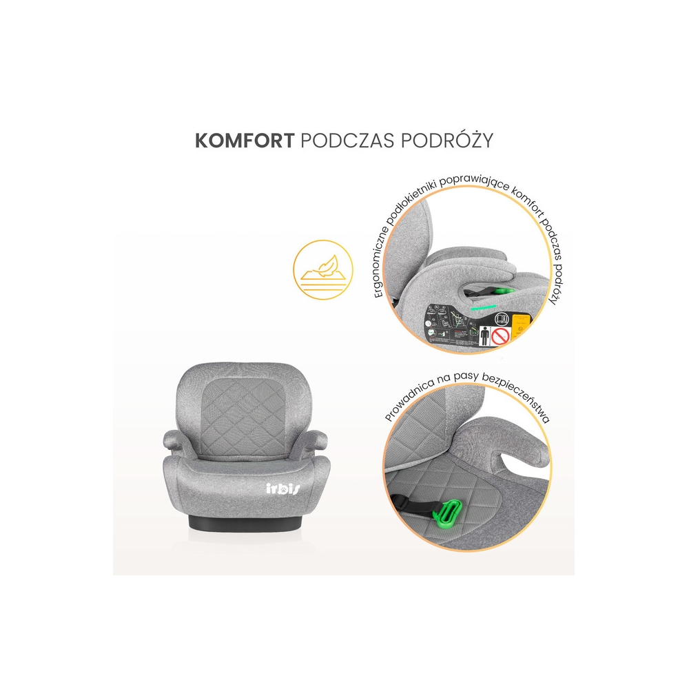 FOTELIK IRBIS I-SIZE GRAPHITE (125-150)