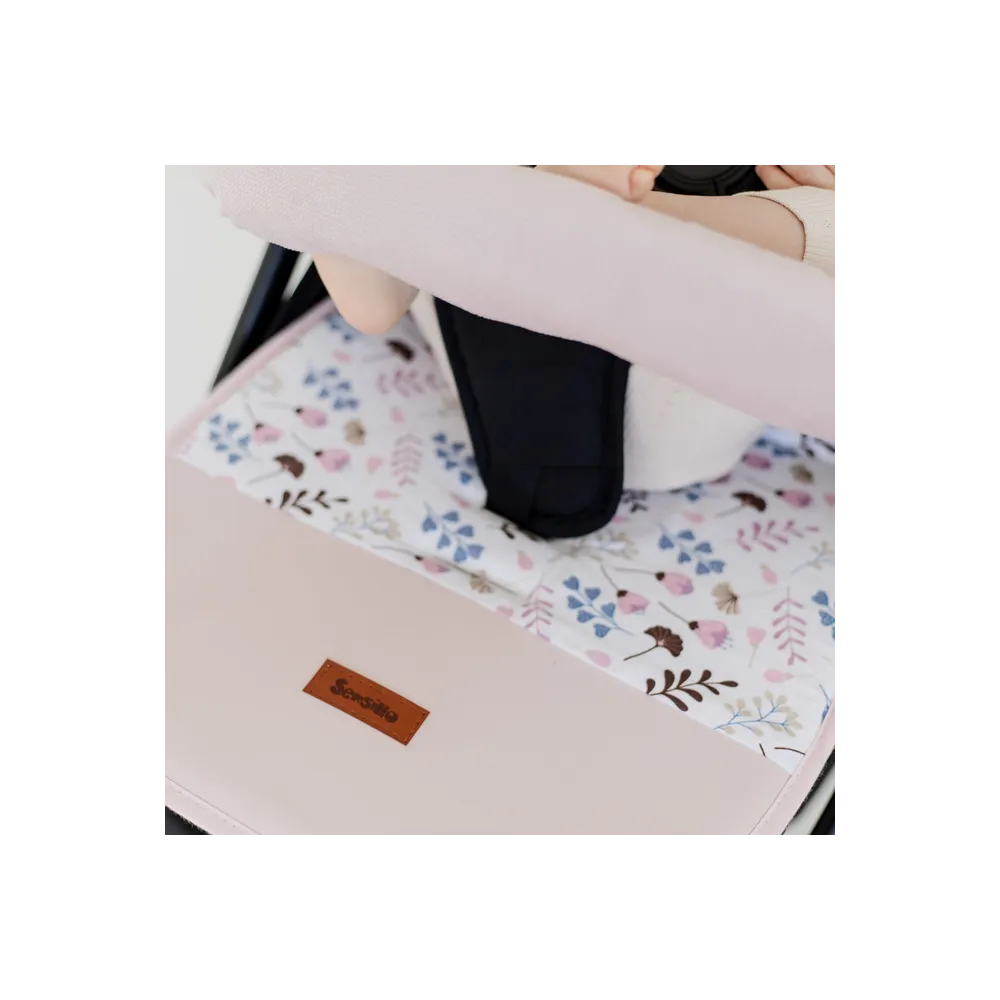 DELUXE VELVET TWIGS PINK vežimėlio įklotas-Vaikiški vežimėliai, Vežimėlių priedai, Čiužinukai ir pagalvėlės-e-vaikas