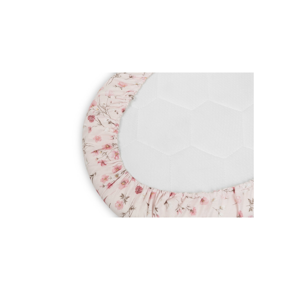 Medvilninė vežimėlio paklodė Sensillo 35x75, Bloom Pink-Miegui, Patalynė vaikams ir kūdikiams, Paklodės-e-vaikas