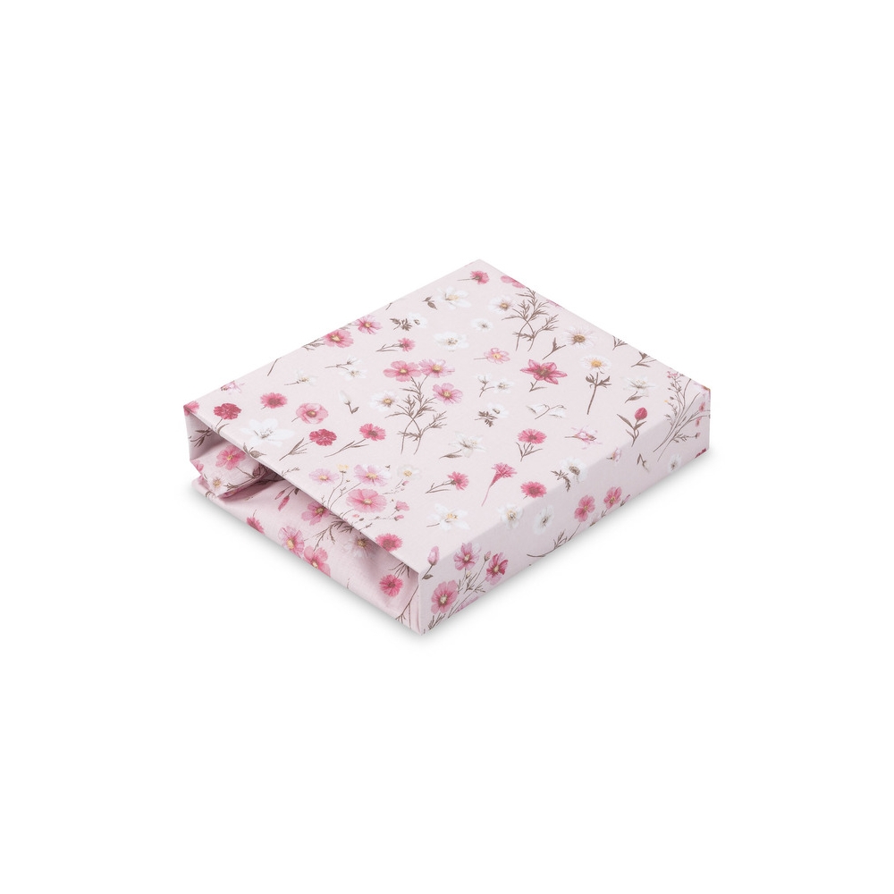 SPAUDINUOTAS MEDVILNINIS LAKŠTAS „BLOOM PINK“ 60X120-Miegui, Patalynė vaikams ir kūdikiams, Paklodės-e-vaikas