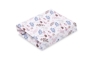 PRZEŚCIERADŁO DRUKOWANE BAWEŁNA TWIGS PINK 60X120
