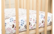 PRZEŚCIERADŁO DRUKOWANE BAWEŁNA TWIGS PINK 60X120