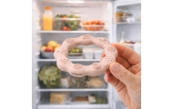 825/04 Silikoninis kramtukas „Ring“, smėlio spalvos-Žaislai, Kūdikiams, Barškučiai, kramtukai-e-vaikas