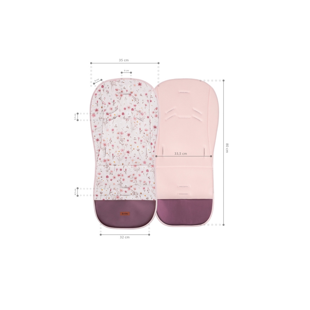 3D BLOOM PINK vežimėlio įklotas-Vaikiški vežimėliai, Vežimėlių priedai, Čiužinukai ir pagalvėlės-e-vaikas