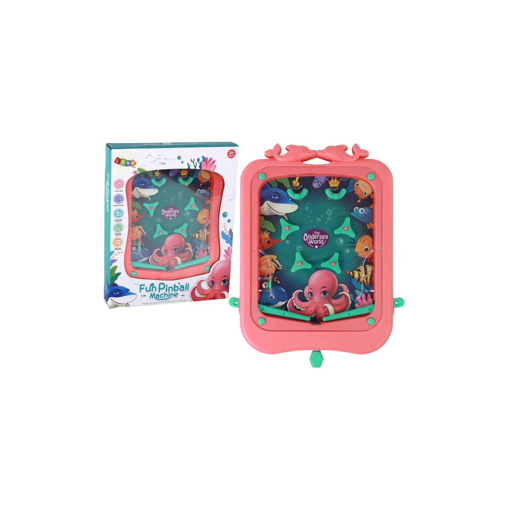 Gra Zręcznościowa Mini Pinball Gra z Kulką Różowa