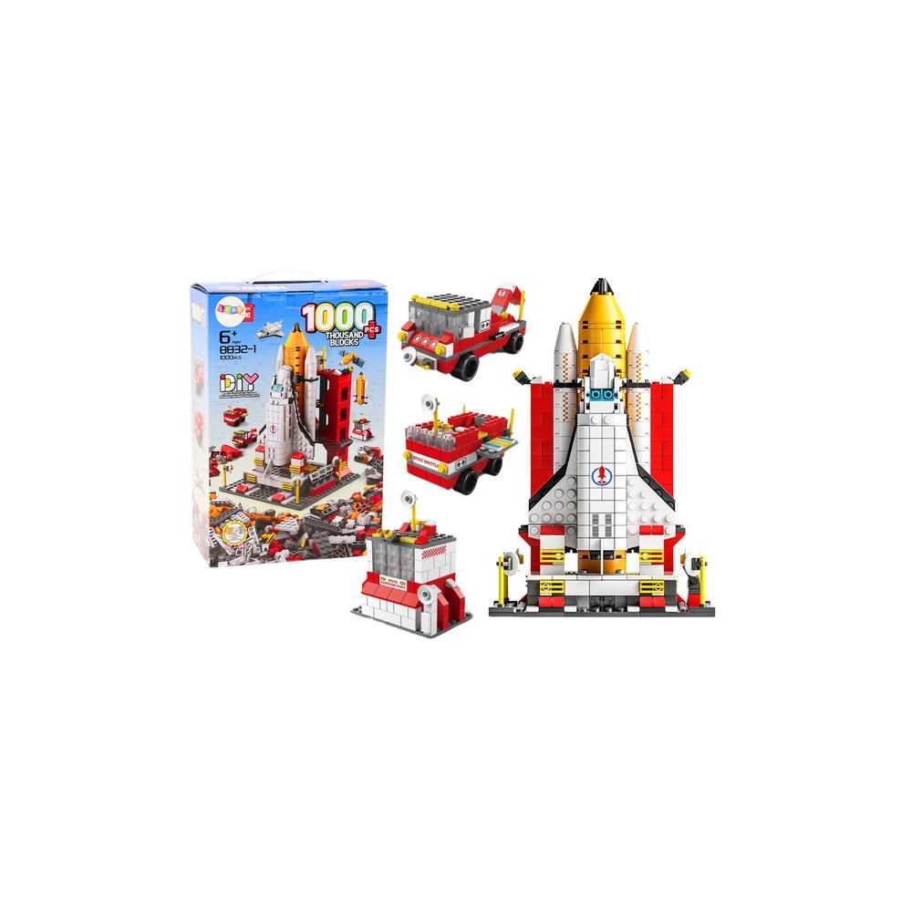 Konstruktorius Kosminė raketa 6-in-1 Kosmosas ir transporto priemonės, 1000 dalių-Žaislai, Konstruktoriai, Lego, statybiniai blo