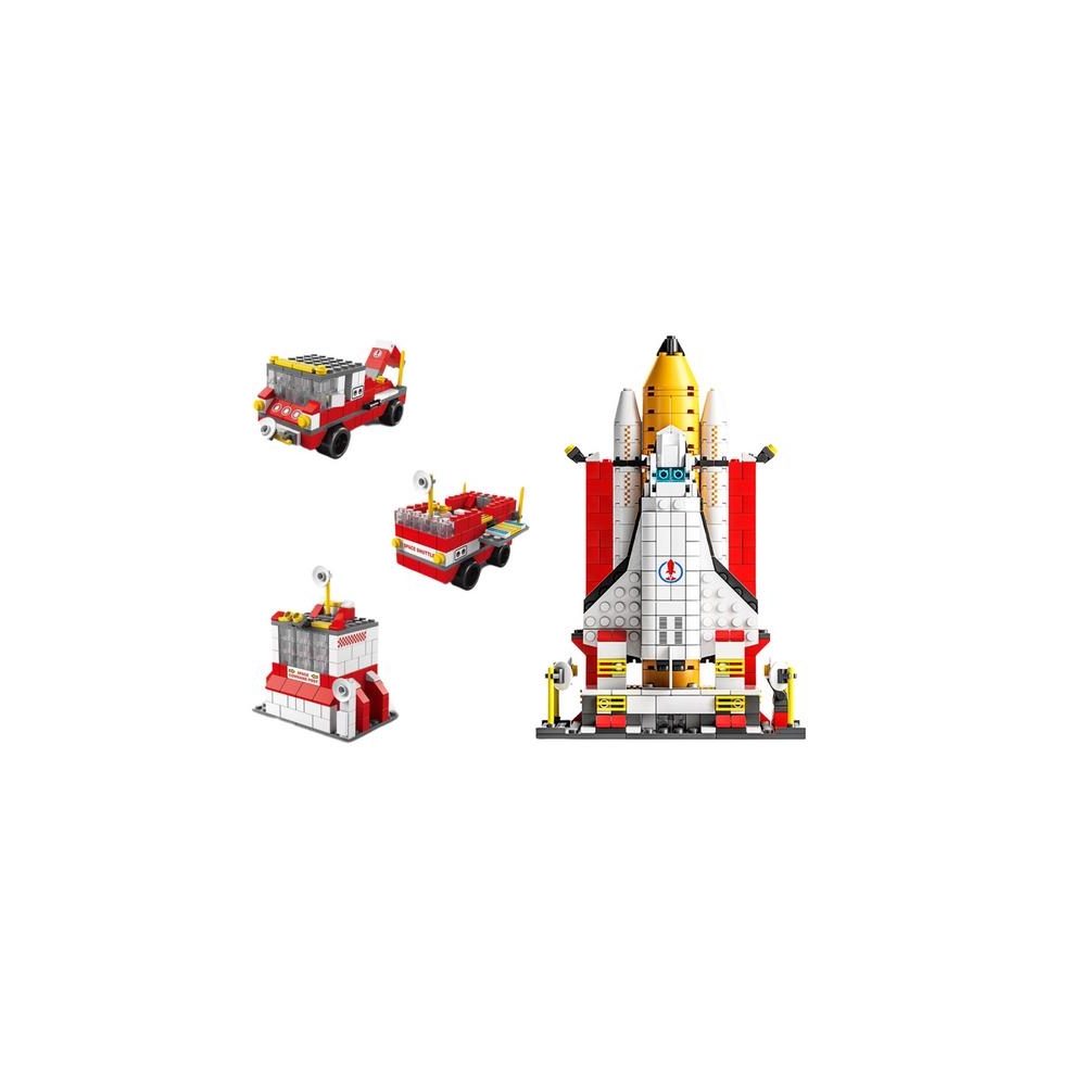 Konstruktorius Kosminė raketa 6-in-1 Kosmosas ir transporto priemonės, 1000 dalių-Žaislai, Konstruktoriai, Lego, statybiniai blo