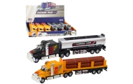 Ciężarówka Cysterna Transport Drewna Napęd Pull-Back Światła Dźwięki 1:36