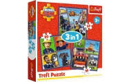 Puzzle - 3w1 ( 20, 36, 50) - Dzień Strażaka Sama - Trefl 34868