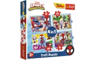 Puzzle - 4w1 (12, 15, 20, 24) - Ekipa Spiday"a - Trefl 34611