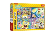 Puzzle - 4x250 - Szalony świat Sponge Boba - Trefl 13342