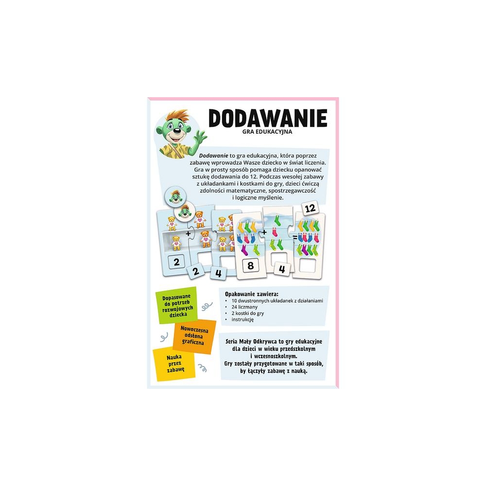 Gra dla dzieci Dodawanie Mały odkrywca Trefl 02805