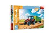 Puzzle - 100 - Maszyny rolnicze - Traktor z przyczepą - Trefl 16494