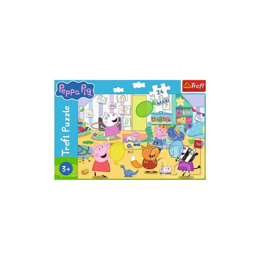 Dėlionė – 24 Maxi – Gražioji Peppa – Paršelis Peppa – Trefl 14367-Žaislai, Dėlionės, Dėlionės iki 500 detalių-e-vaikas