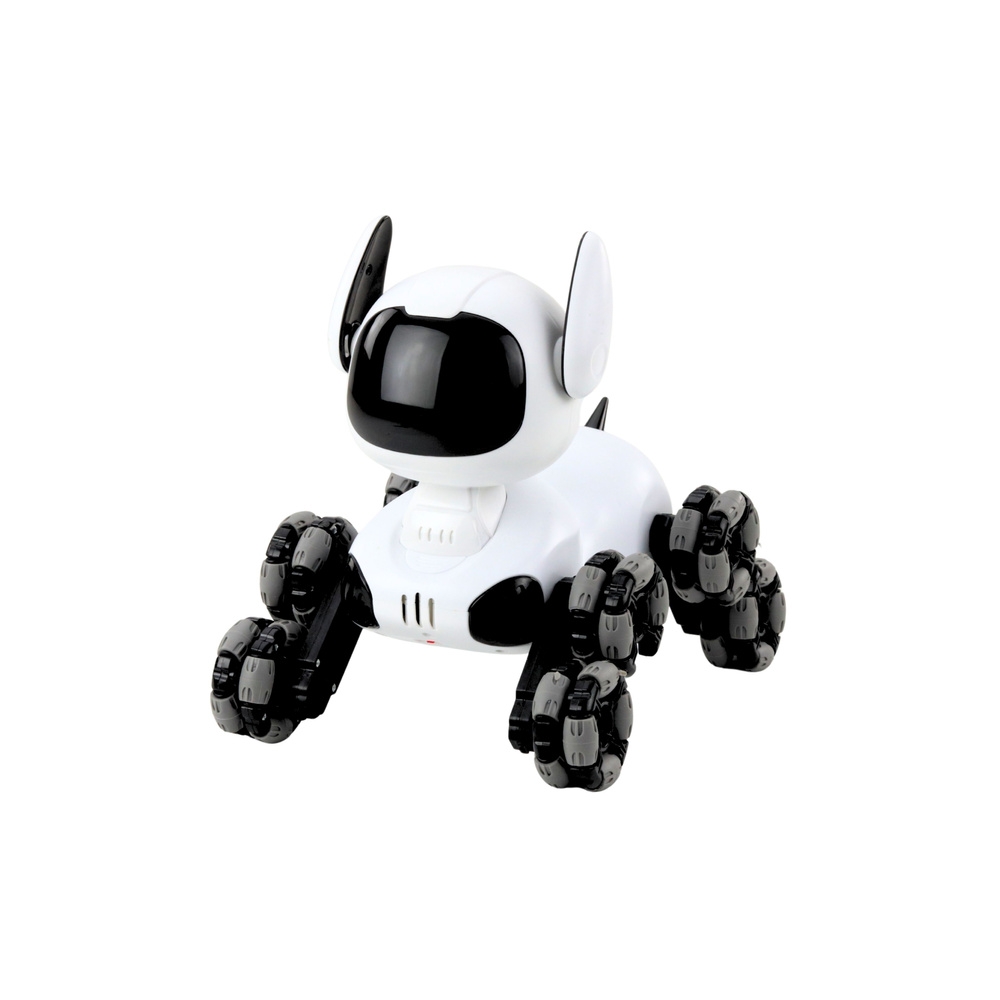 Robot Pies TOOBY Zdalnie Sterowany RC 360° Światła Dźwięki Biało-Czarny