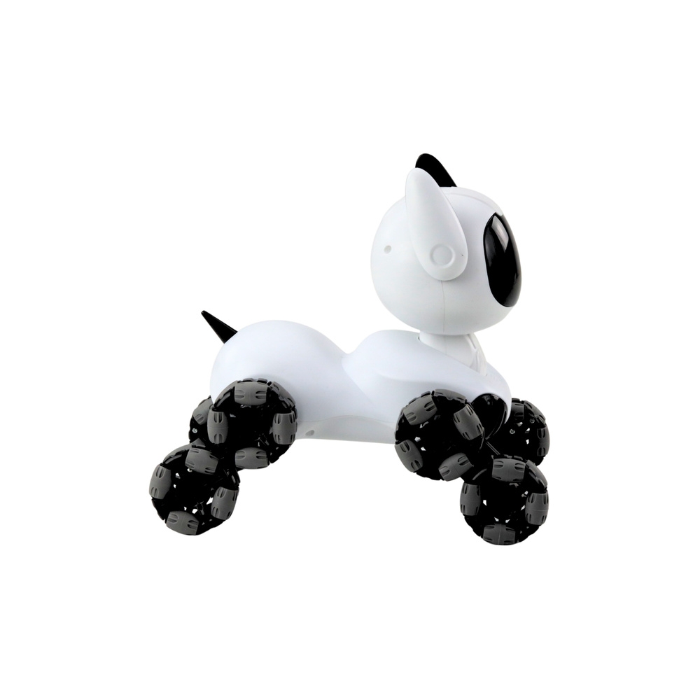 Robot Pies TOOBY Zdalnie Sterowany RC 360° Światła Dźwięki Biało-Czarny