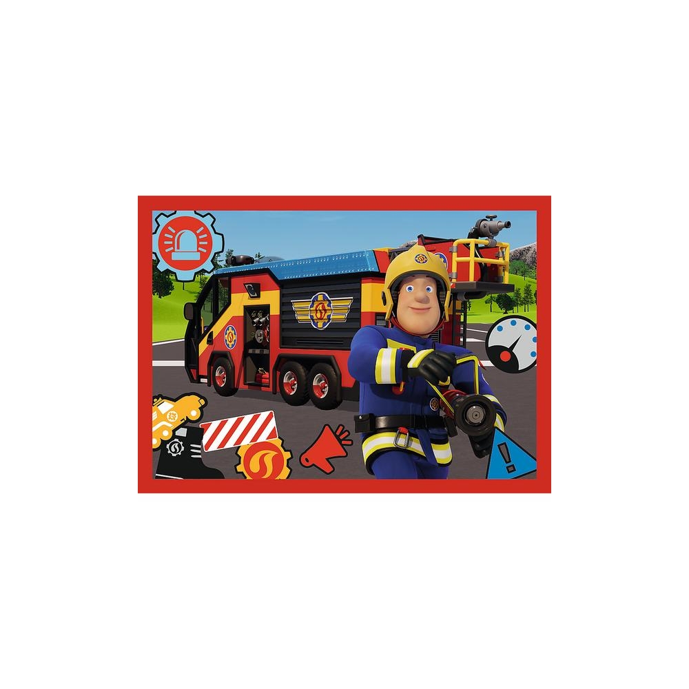 Puzzle - 4w1 (12, 15, 20, 24) - Przygody strażaka Sama - Strażak Sam - Trefl 34632